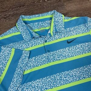 Nike Dri-Fit Polo Mens XXL Neon Polo Wicking Comfort Performance Stretch Golf
